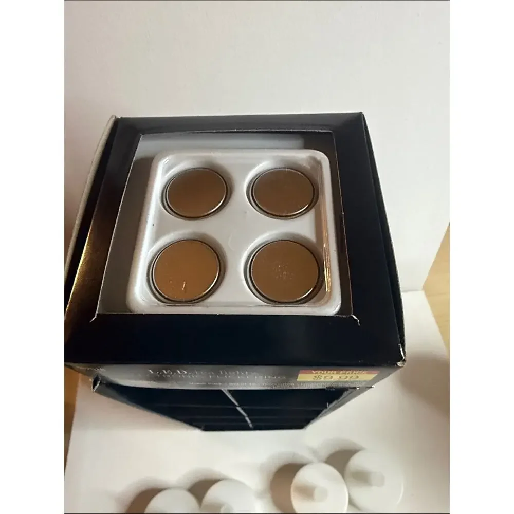 Battery-Operated LED Tea Candles - Pack of Flameless Flickering Yellow Bulb